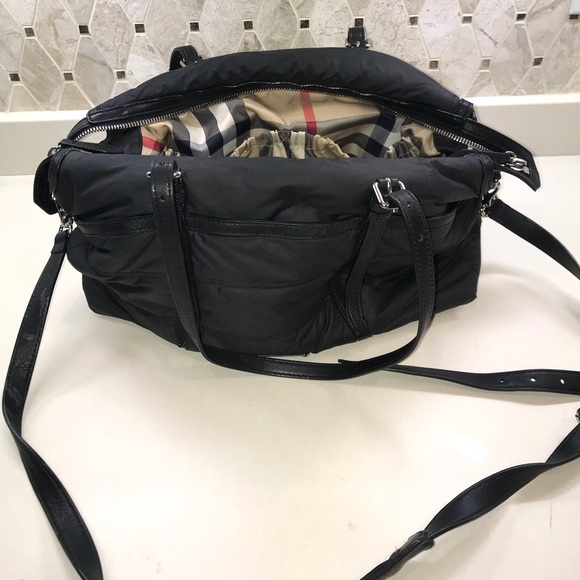 burberry diaper bag black